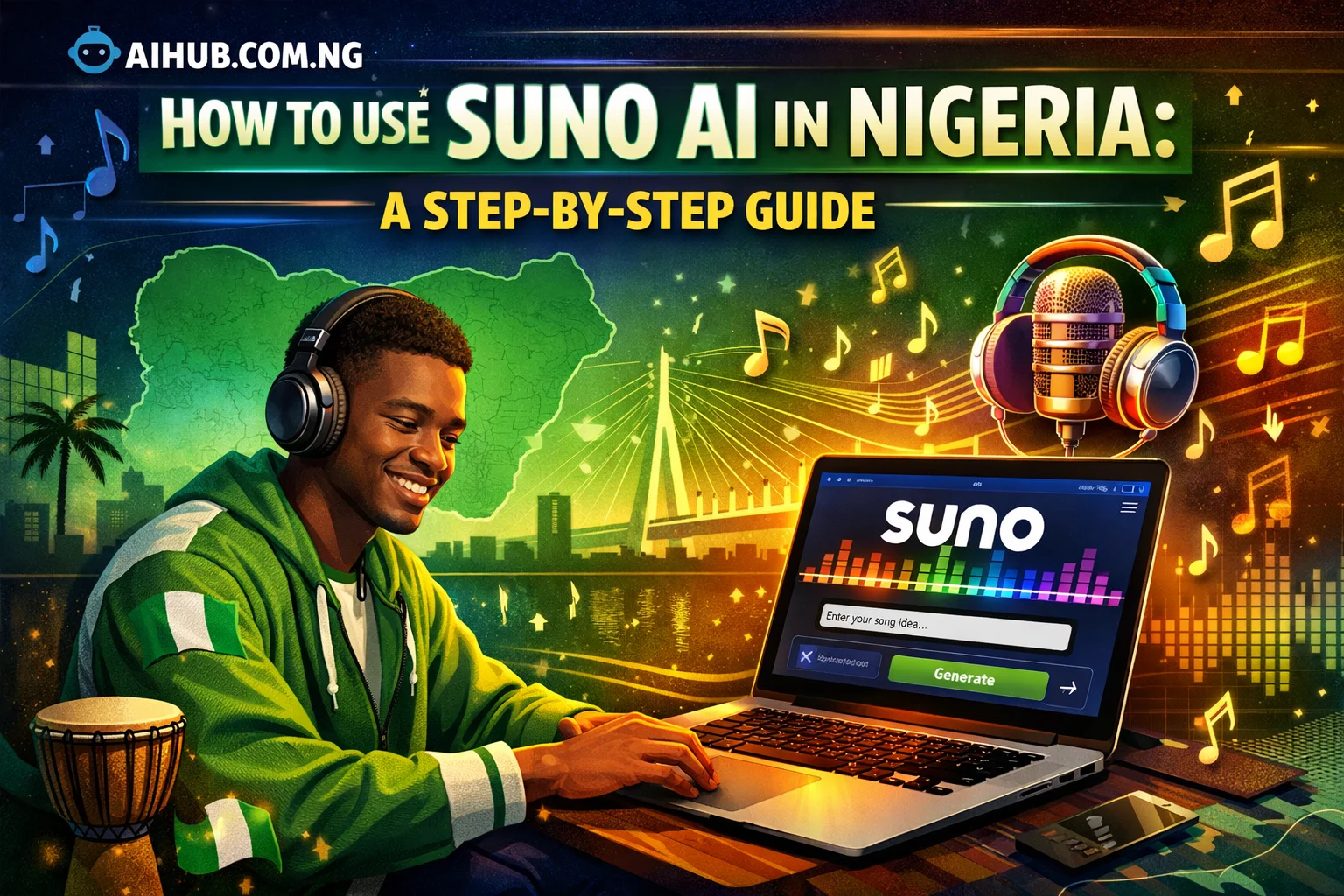How to use SUNO AI in Nigeria